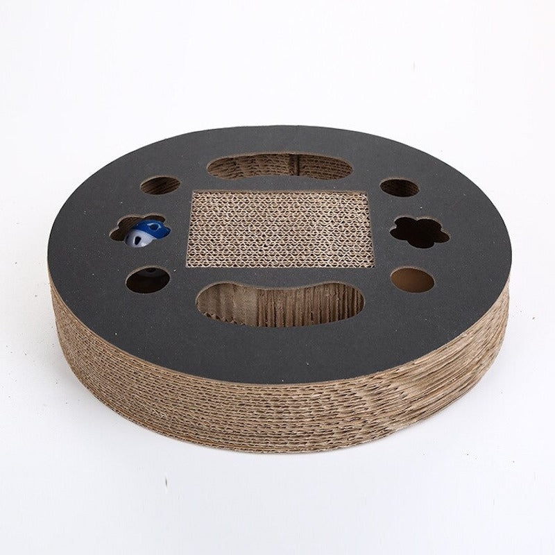 Griffoir pour Chat Rond avec Jeux - Vraiment-chat