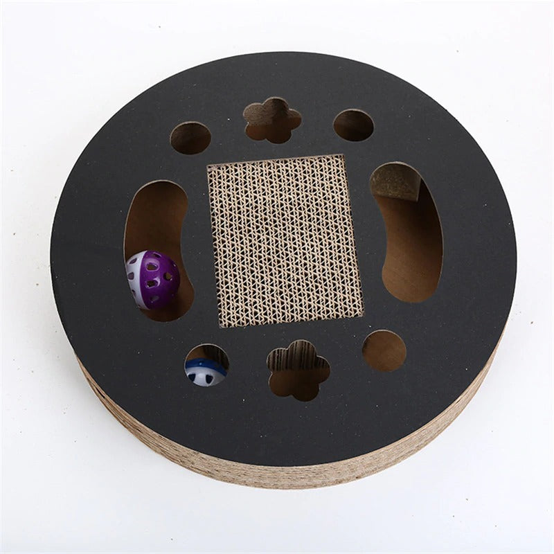 Griffoir pour Chat Rond avec Jeux - Vraiment-chat