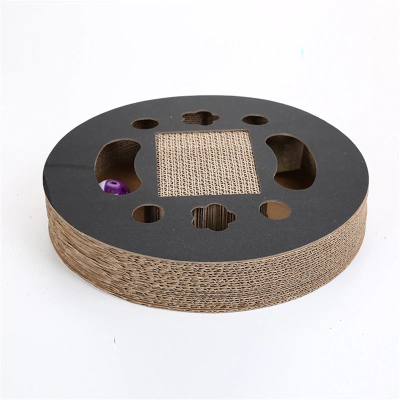 Griffoir pour Chat Rond avec Jeux - Vraiment-chat