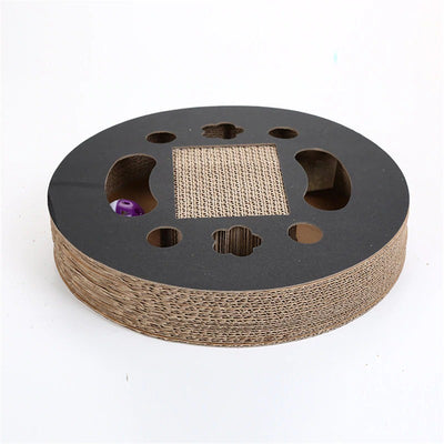 Griffoir pour Chat Rond avec Jeux - Vraiment-chat