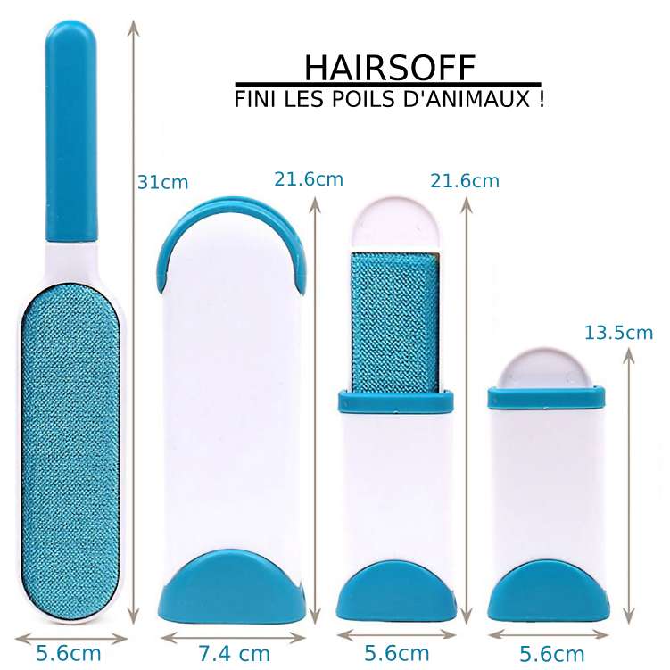 Brosse anti-poils d'animaux Hairsoff - Vraiment-chat