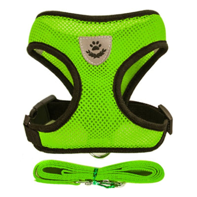Harnais pour Chat Respirant vert- vraiment-chat