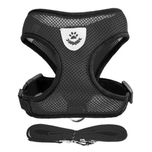 Harnais pour Chat Respirant noir- vraiment-chat