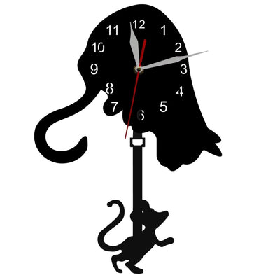 Horloge Chat avec Souris en Balancier - Vraiment-chat