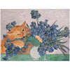 T-shirt Chat Roux Van Gogh Les Iris - Vraiment-chat