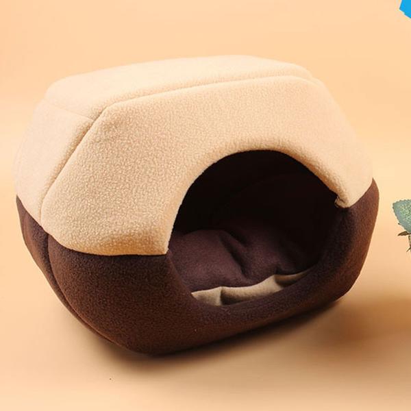 Panier Chat en Velous Bicolore - Vraiment-chat