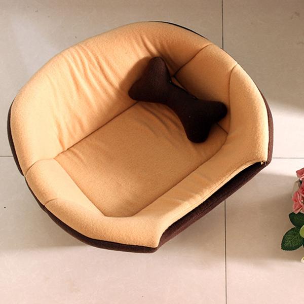 Panier Chat en Velous Bicolore - Vraiment-chat