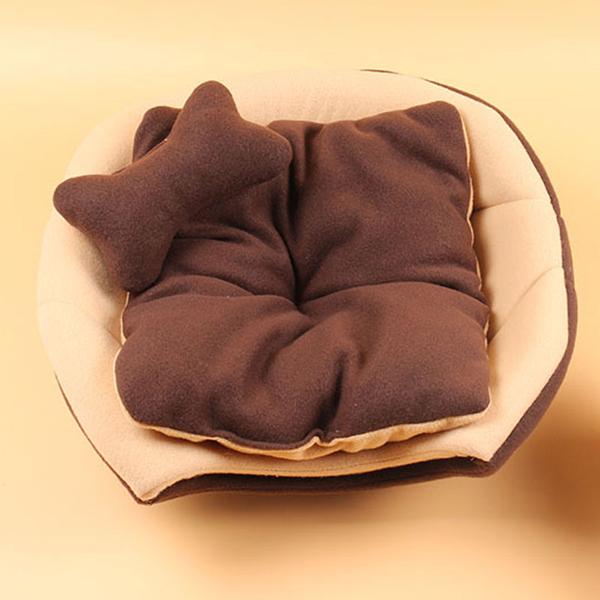 Panier Chat en Velous Bicolore - Vraiment-chat