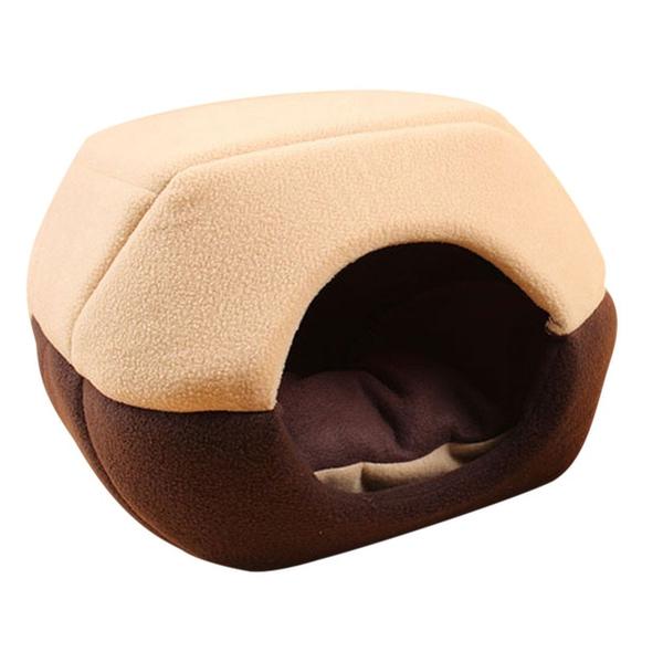 Panier Chat en Velous Bicolore - Vraiment-chat