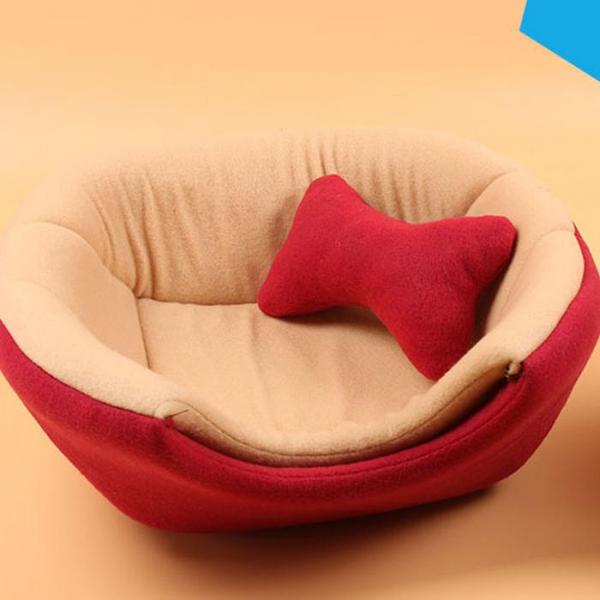 Panier Chat en Velous Bicolore - Vraiment-chat