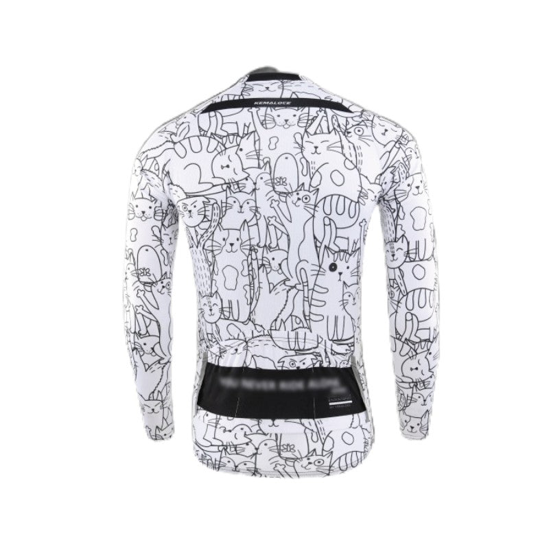Maillot de vélo Chat manches longues