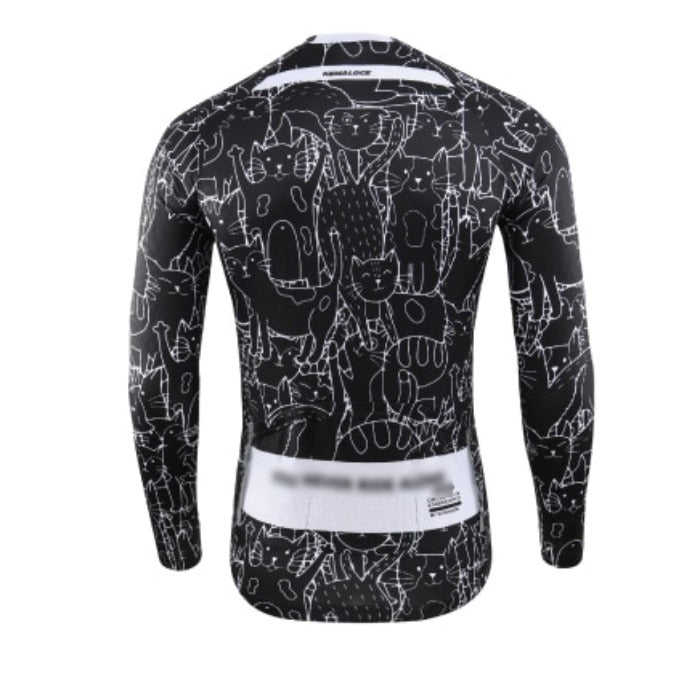 Maillot de vélo Chat manches longues