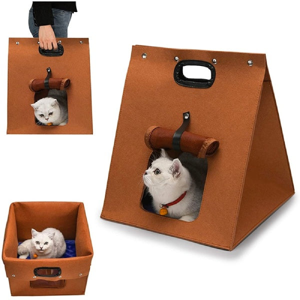 Niche pour chat à poignée