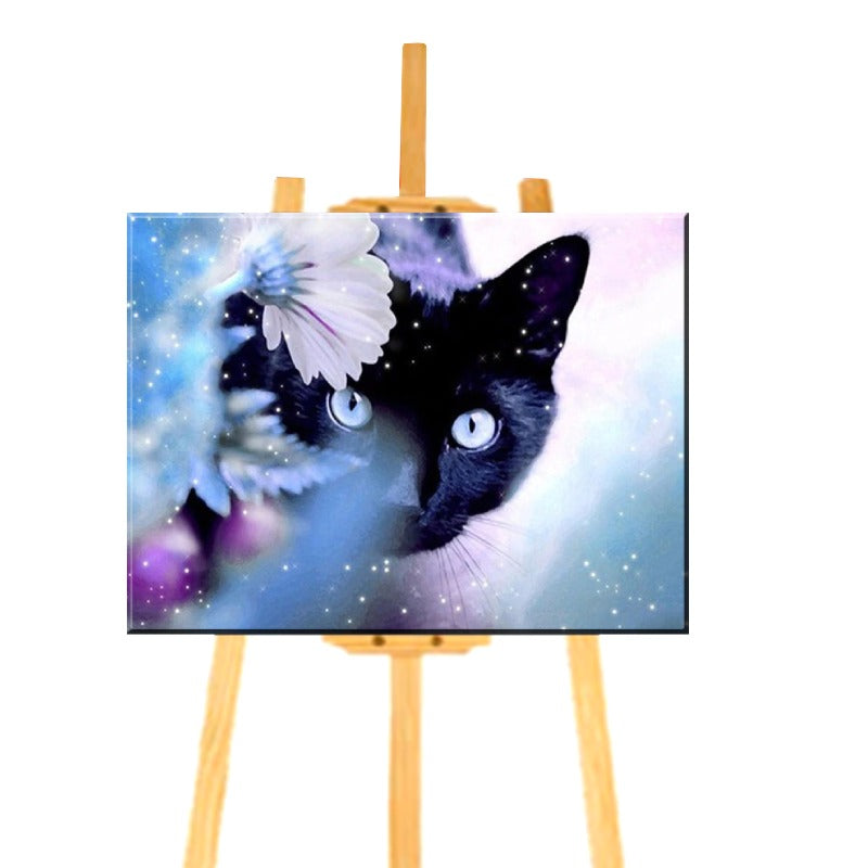 Peinture par Numéro Chat aux Yeux Bleus - Vraiment-chat
