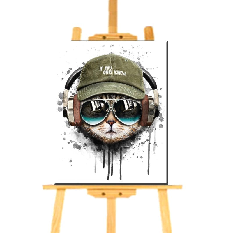 Peinture par Numéro Chat aux Lunettes d'Aviateur - Vraiment-chat