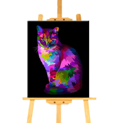Peinture par Numéro Chat Multicolore - Vraiment-chat