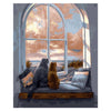 Peinture par numéro Couple de Chats à la Fenêtre - Vraiment-chat