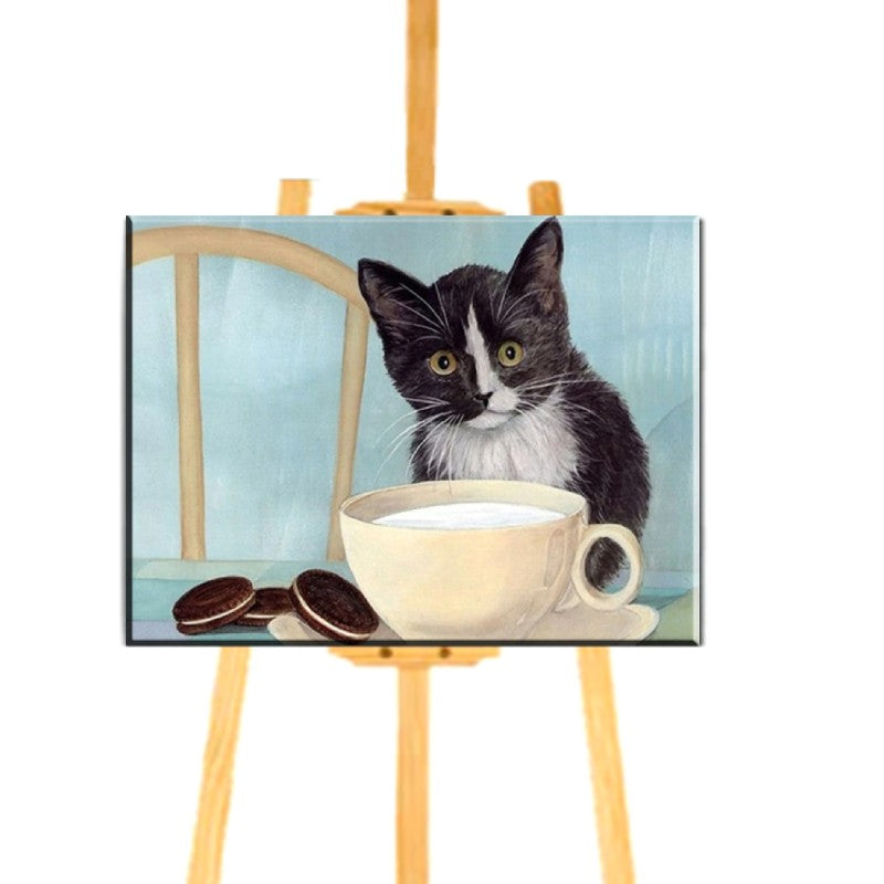 Peinture par Numéro Chat au Goûter - Vraiment-chat