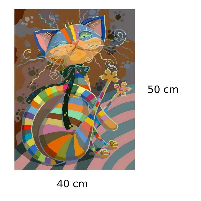 Peinture par Numéro Chat de Cirque - Vraiment-chat