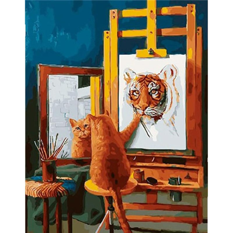 Peinture par numéro Autoportrait de Chat - Vraiment-chat