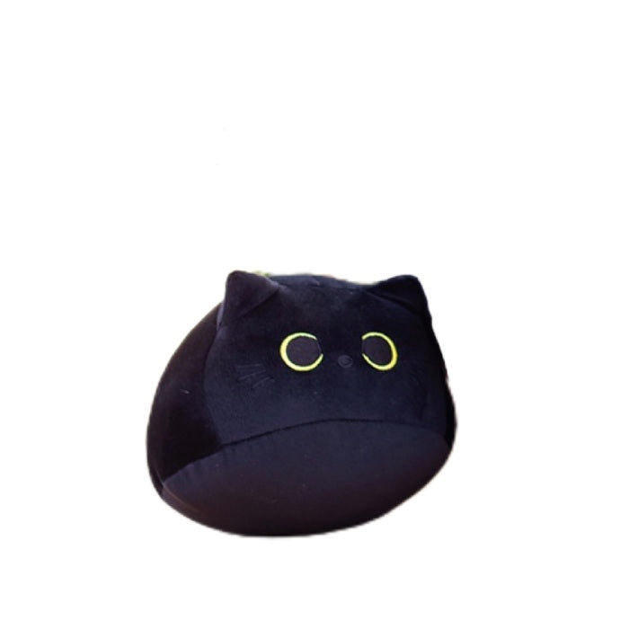 Peluche chat noir ronde
