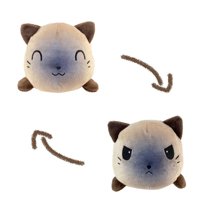 Peluche Réversible Chat Siamois - Vraiment-chat