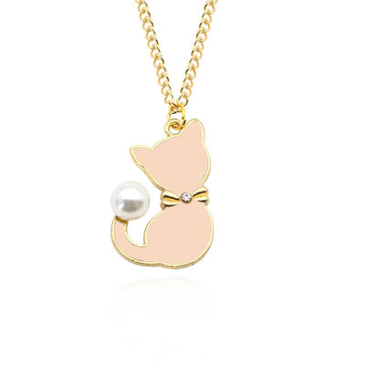 Pendentif Chat Noir et Perle - Vraiment-chat