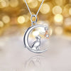 Pendentif Chat et pleine Lune en argent