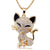 Pendentif Chat Or Souriant