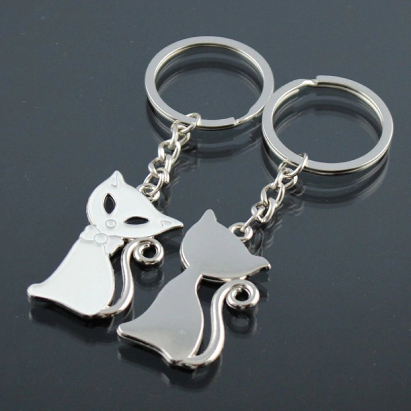Porte-clé en Métal Chat pour Couple - Vraiment-chat