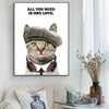 Poster Chaton All you need is one Love - Vraiment-chat