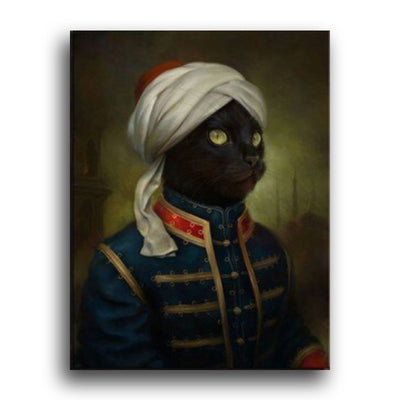 Poster photo Chat Noir Roi Oriental - Vraiment-chat
