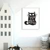 poster chat noir et blanc - Vraiment-chat