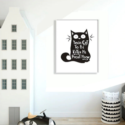 poster chat noir et blanc - Vraiment-chat
