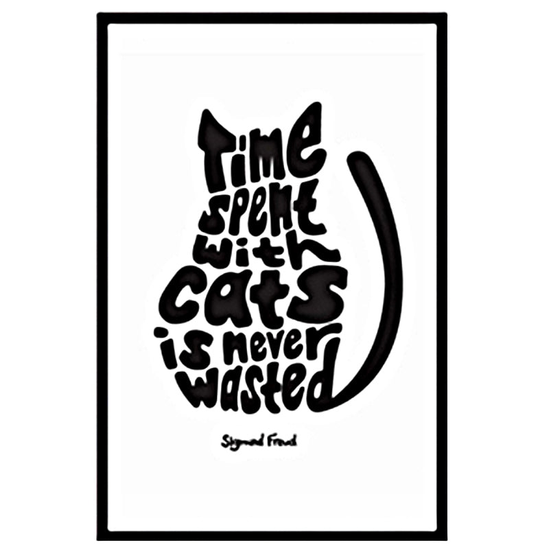 Poster chat noir Sigmond Freud