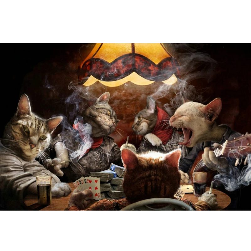 Poster de Chats jouant au Poker - Vraiment-chat