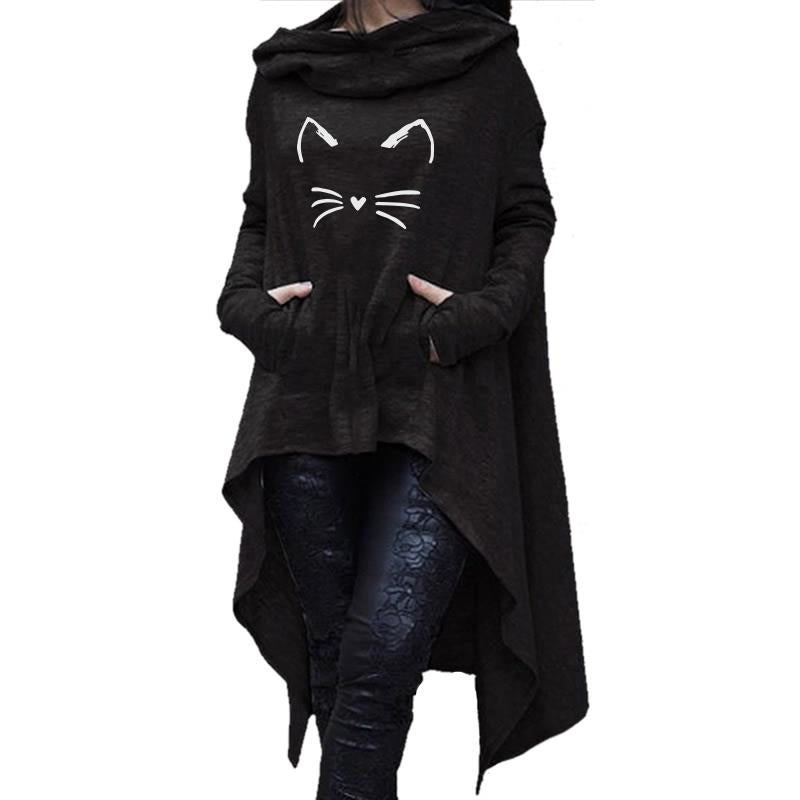 Sweat-shirt Chat Femme Long - Vraiment-chat