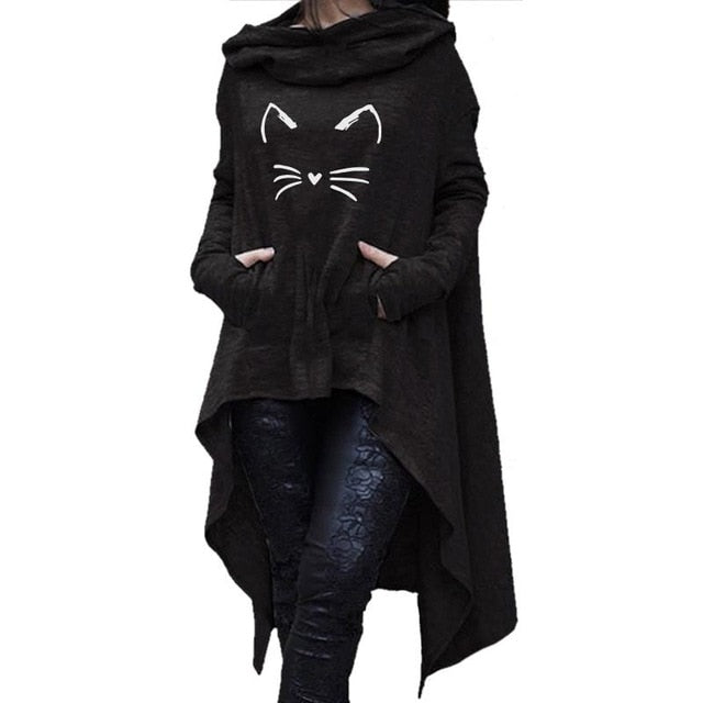 Sweat-shirt Chat Femme Long - Vraiment-chat