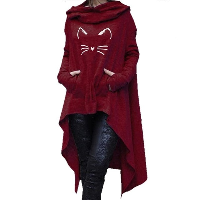 Sweat-shirt Chat Femme Long - Vraiment-chat