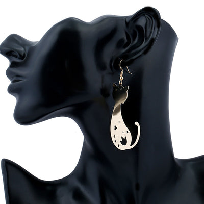 boucles d'oreilles chat noir - Vraiment-chat