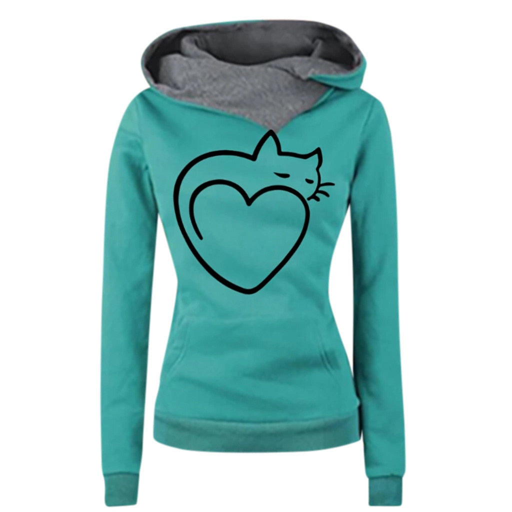 Sweat-shirt Coeur de chat