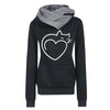 Sweat-shirt Coeur de chat - Vraiment-chat