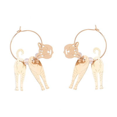 Boucles d'Oreilles Chat Articulé - Vraiment-chat