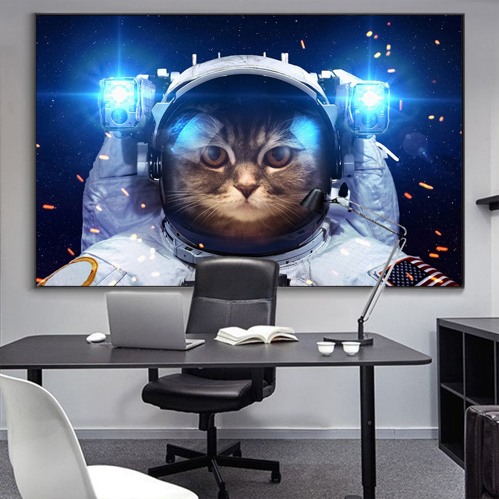 Grand poster Chat Astronaute - Vraiment-chat