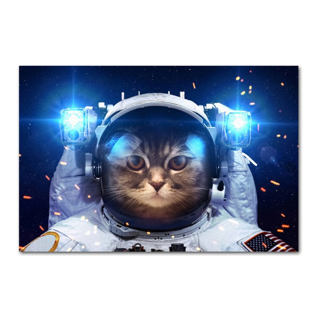 Grand poster Chat Astronaute - Vraiment-chat