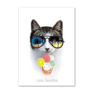 poster de chat à lunettes - Vraiment-chat