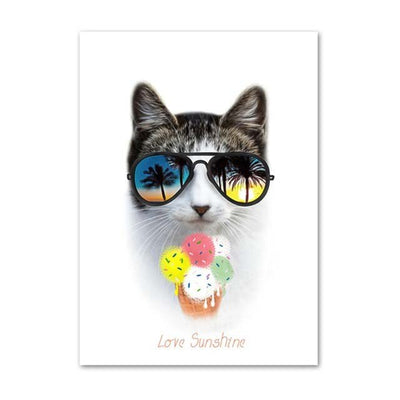 poster de chat à lunettes - Vraiment-chat