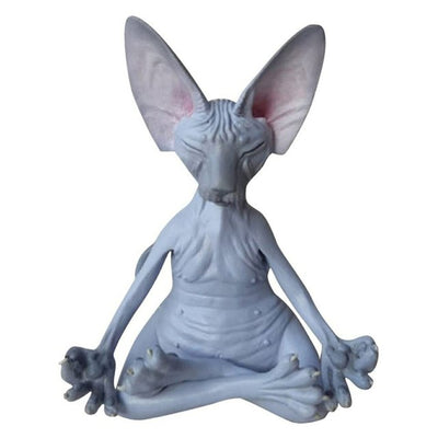 Statuette Chat Sphynx en méditation