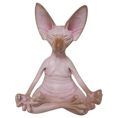Statuette Chat Sphynx en méditation
