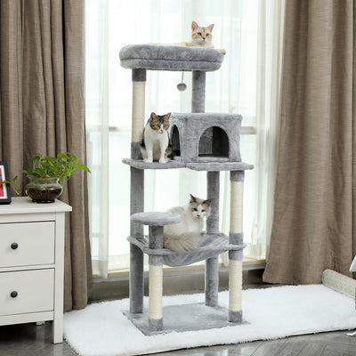 Grand Arbre à Chat avec Cabane